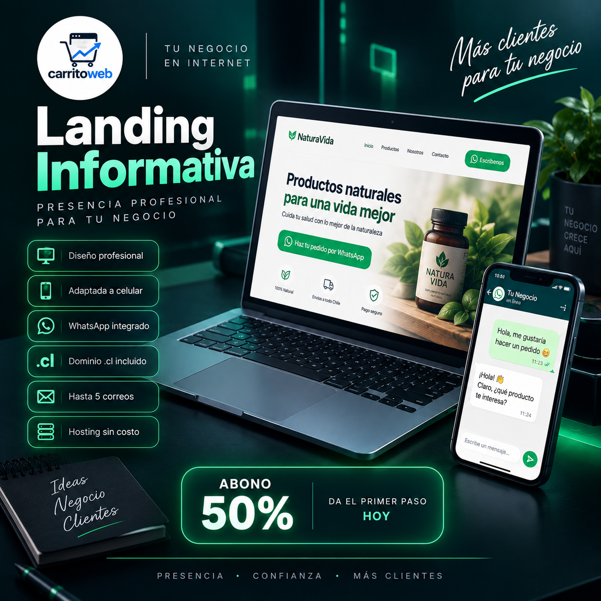 Abono de pagina web informativa