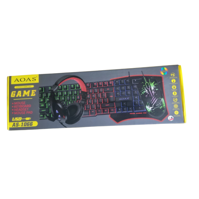 Kit Gamer RGB 4 Piezas Set AOAS