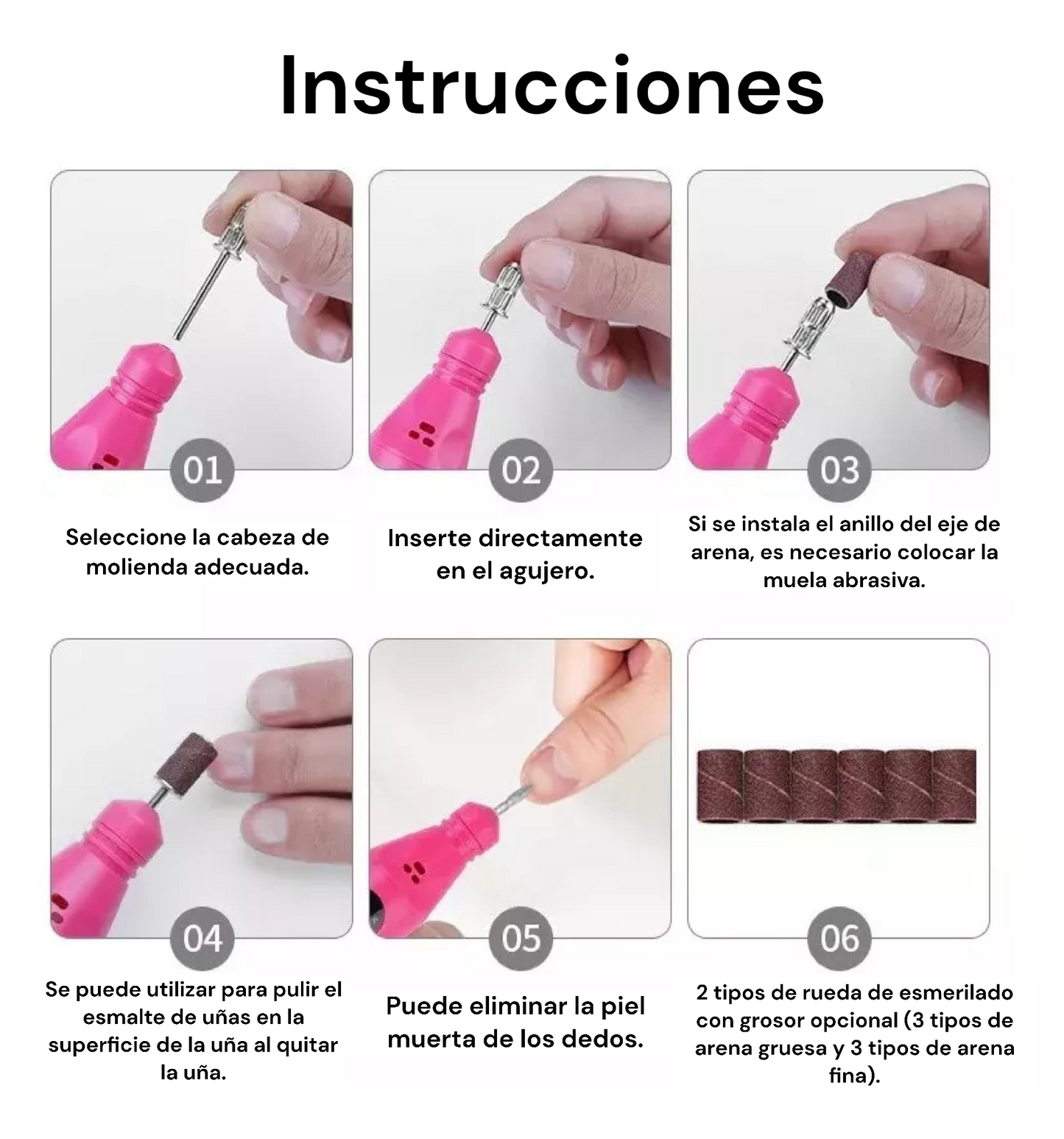 Torno Eléctrico Manicure Pulidor Uñas