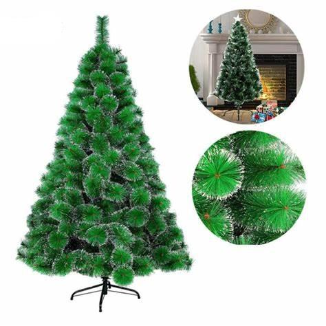 Árbol de Navidad Pino Frondoso Verde Nevado