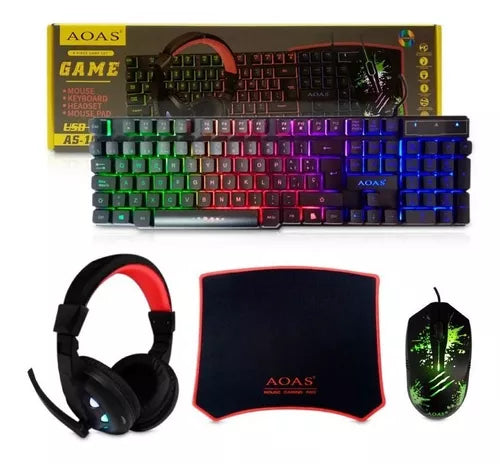 Kit Gamer RGB 4 Piezas Set AOAS